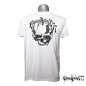 Preview: Classic Street-Line T-Shirt "Ehrenkodex77" Totenkopf, weiß, hochwertiger Siebdruck